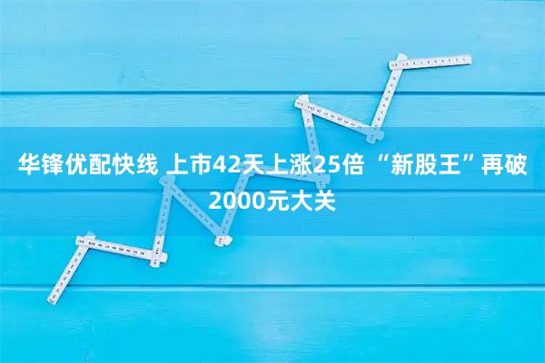 华锋优配快线 上市42天上涨25倍 “新股王”再破2000元大关